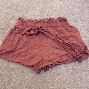 Red Shorts with matching belt from Hollister, Size Xsmall